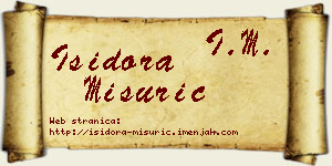 Isidora Mišurić vizit kartica